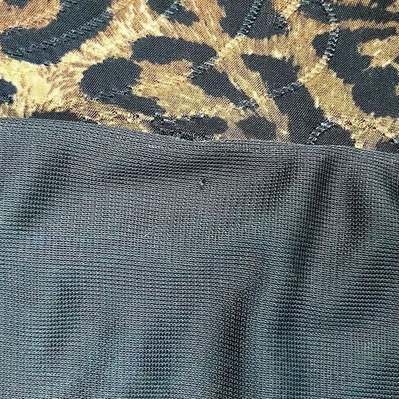 Lavish Animal Print Cheetah Sheer 3/4 Sleeve Blouse 1X - Picture 9 of 11